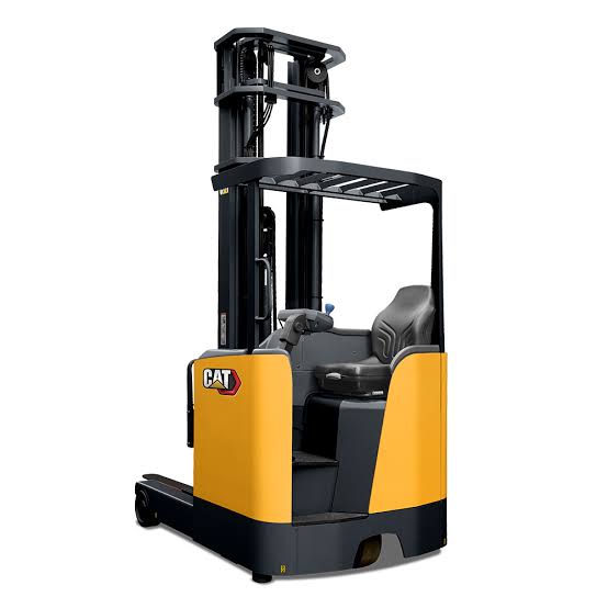 Cat reach truck with raised mast